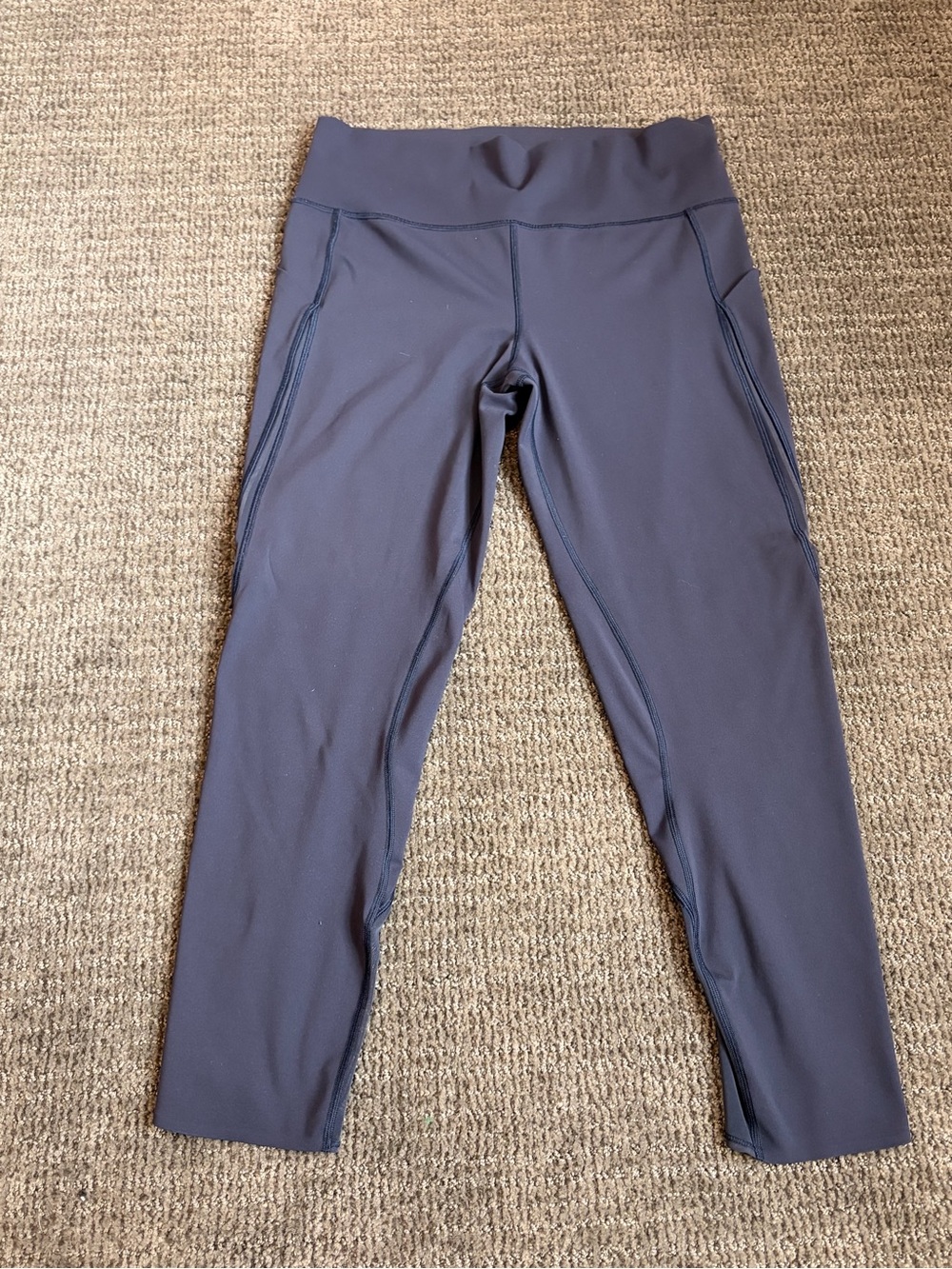 Lululemon Speed Up Tights Size 12 Dark Navy Blue Pockets Running Leggings